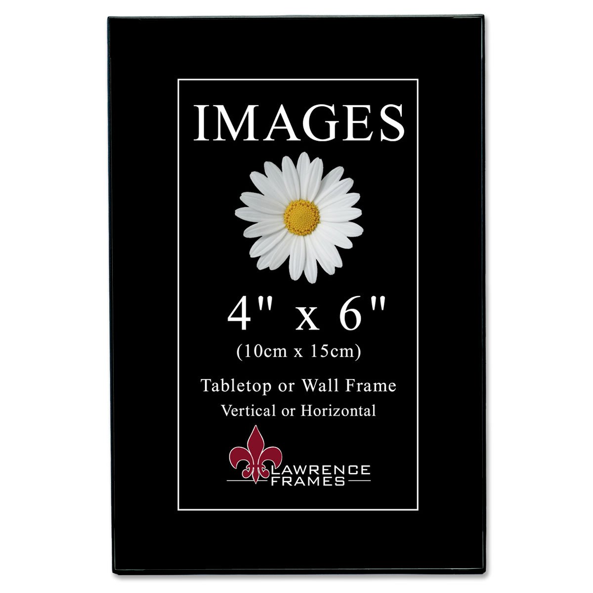 Lawrence Frames 350046 Black 4x6 Picture Frame - Premium Photo Display for Home, Office & Gifts - Perfect for Wall Decor, Tabletop Display & Memories Preservation