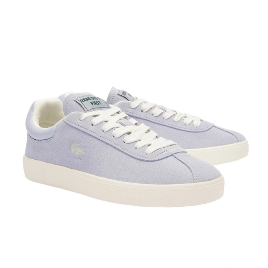 Lacoste Baseshot 124 Men's Sneakers - Light Blue & Off White Casual Shoes for Walking, Running & Everyday Wear
