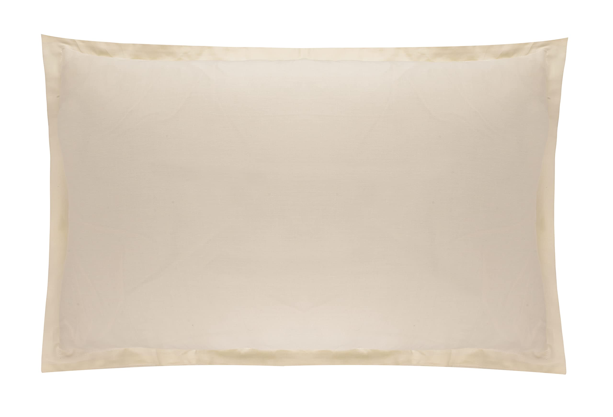 Premium 400 Thread Count 100% Cotton Pillow Covers Set of 2 - Solid Ivory 20x30 Inch - Soft Breathable Bedding for Home & Hotel Use - Perfect for Master Bedroom, Guest Room & Airbnb Stays
