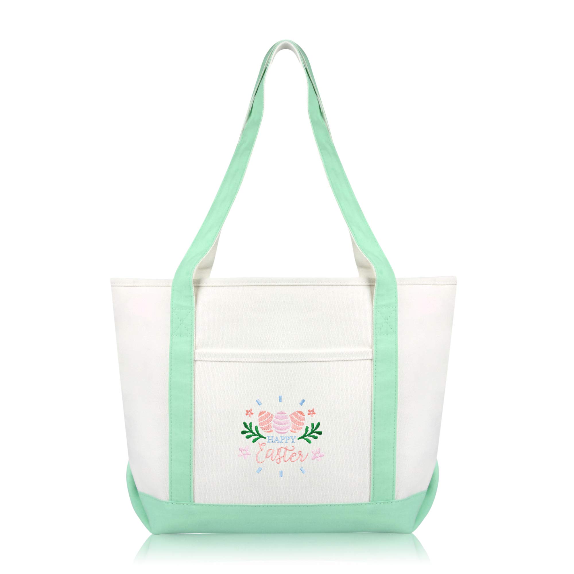 Easter Tote Bag for Women - Premium Embroidered Classic Shoulder Bag - Perfect for Easter Gifts, Church, Spring Outings & Shopping