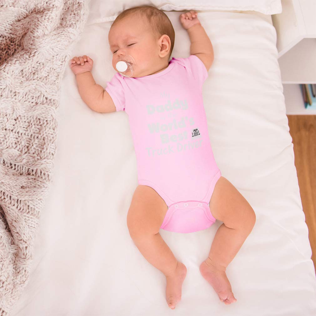 Funny Baby Bodysuit - World's Best Truck Driver Dad Design | Cotton Black Onesie for Newborn Boys & Girls | Perfect Father's Day Gift & Everyday Wear