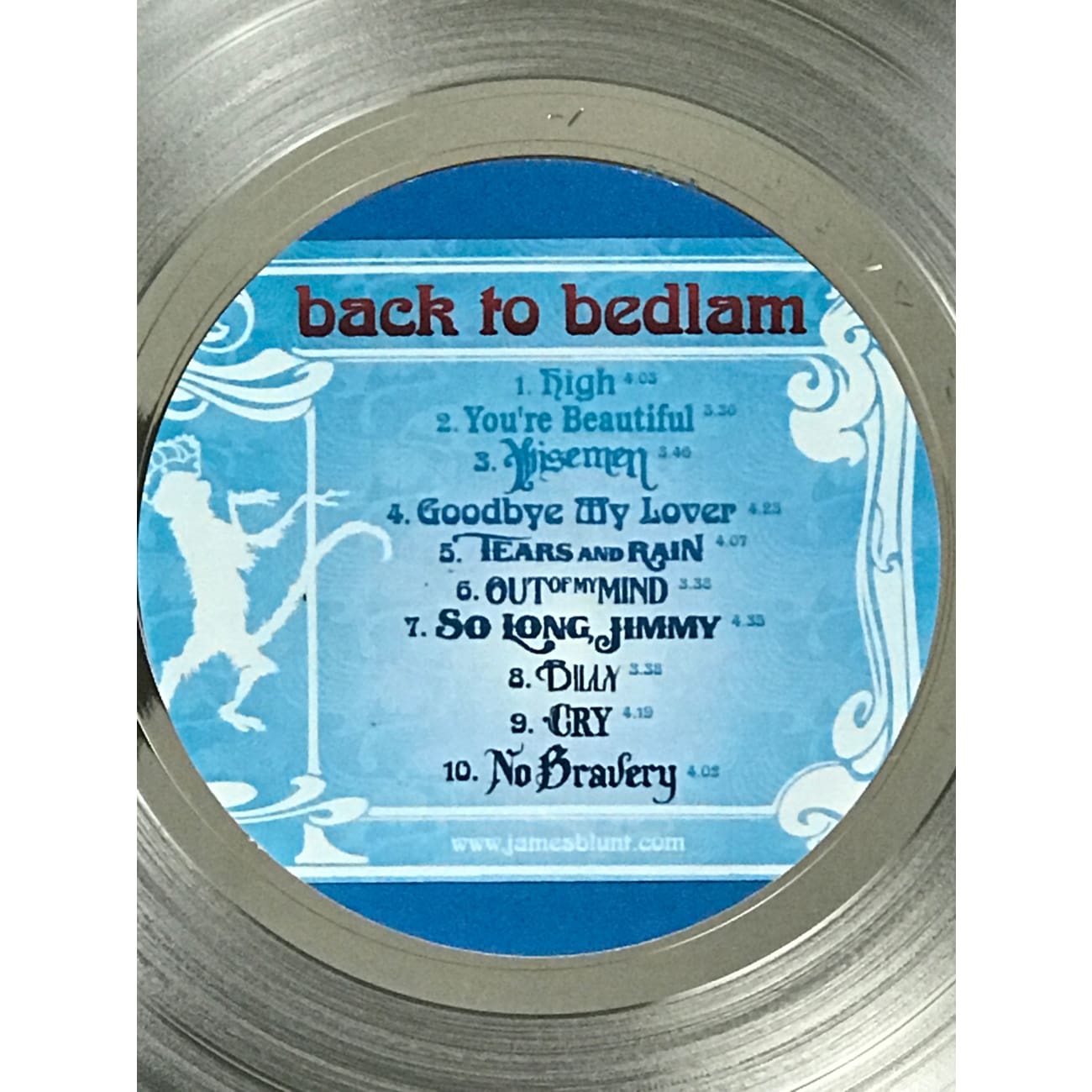 James Blunt Back To Bedlam RIAA Platinum Album Award - Certified Platinum Music CD - Perfect for Home Listening, Car Rides & Gift Giving