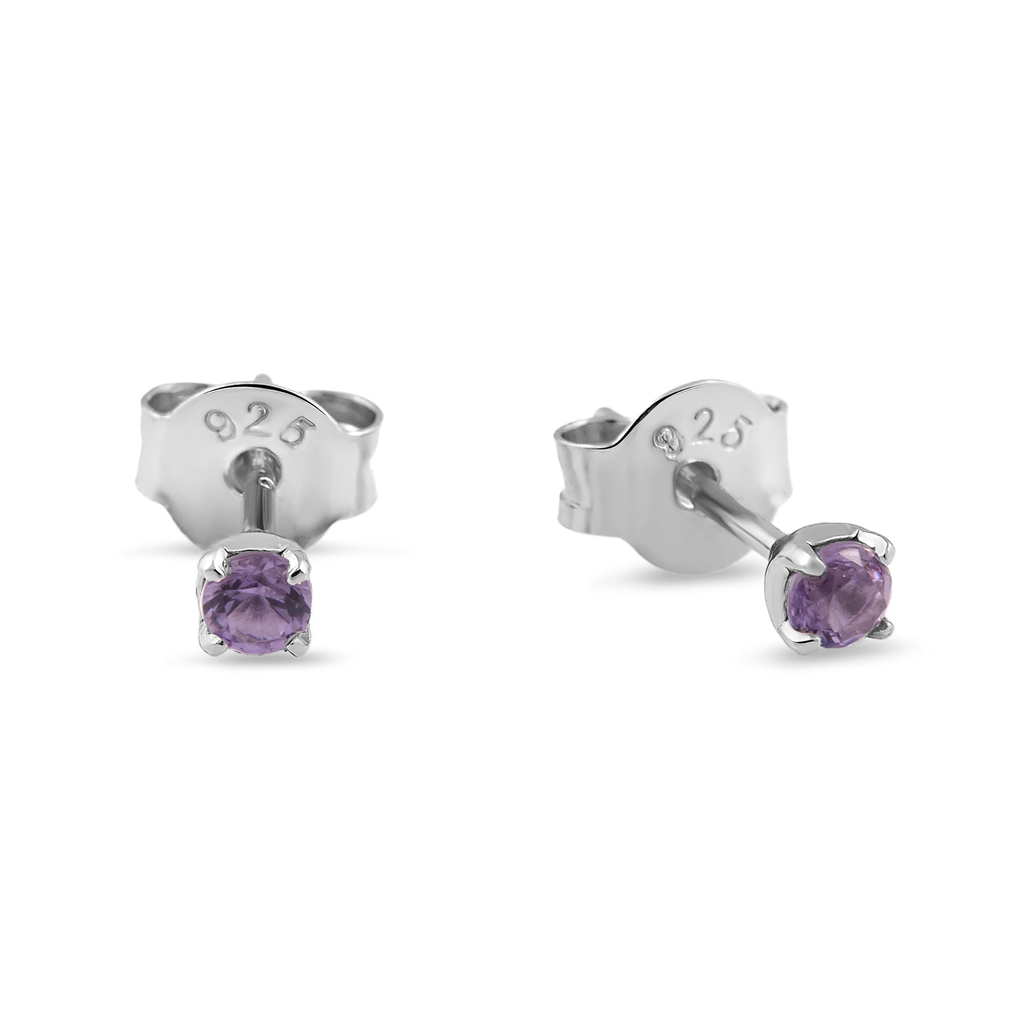 Elegant Amethyst Stud Earrings for Women - Genuine Purple Gemstone Jewelry - Perfect for Everyday Wear, Gift Giving & Special Occasions