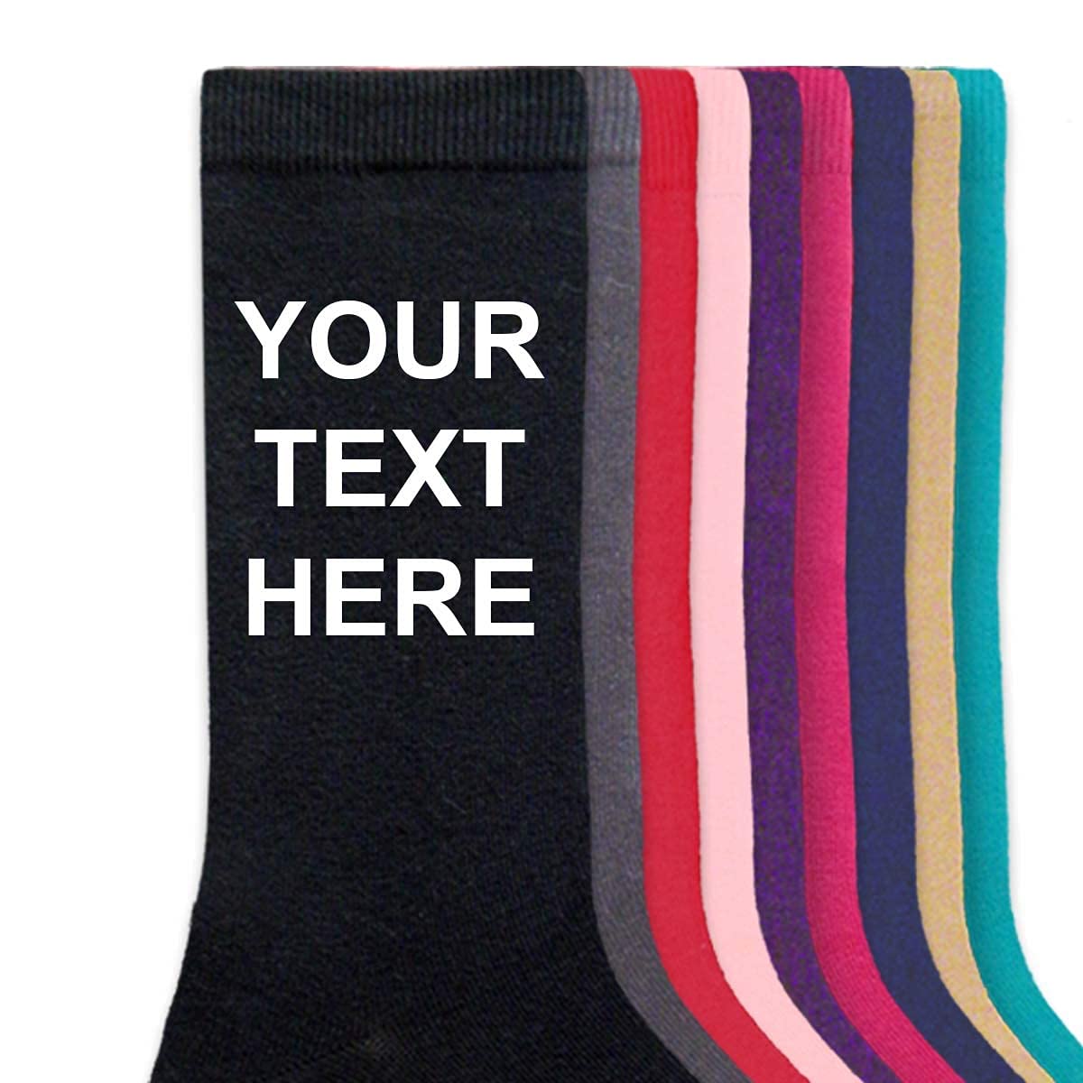 Custom Personalized Socks for Men - Add Your Name, Text & Designs | Premium Dress Socks for Gifts, Weddings & Business Attire
