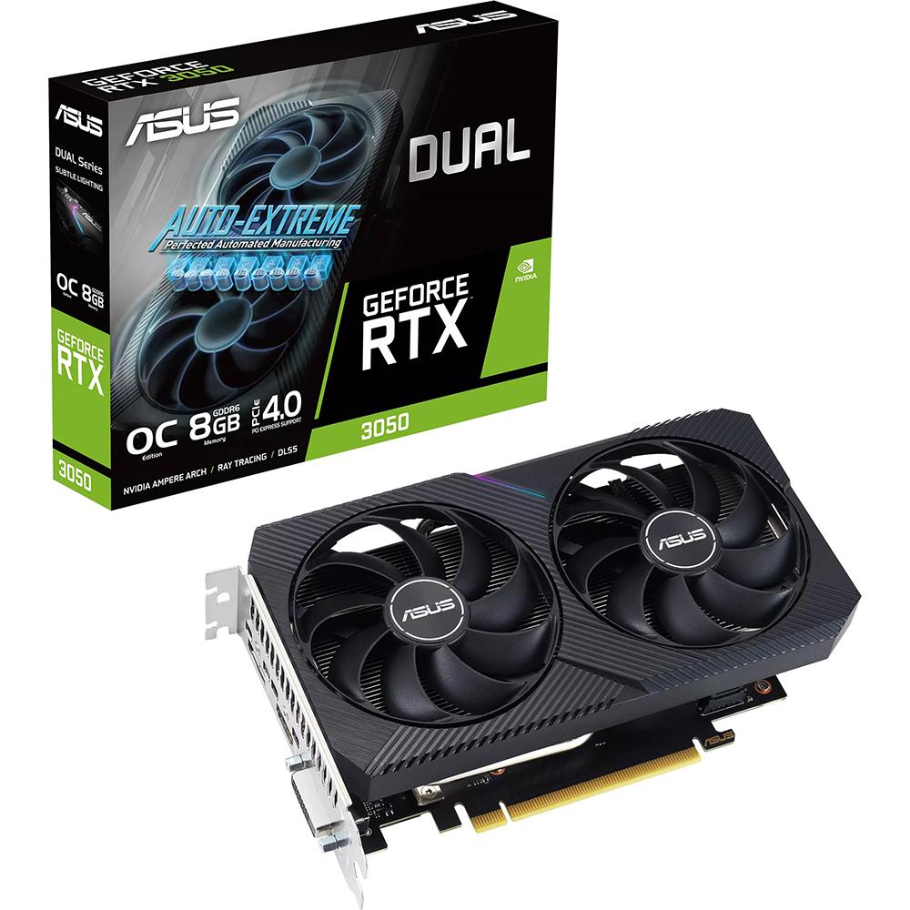 ASUS DUAL GeForce RTX 3050 8GB GDDR6 Gaming Graphics Card - Perfect for 1080p Gaming, Streaming & Content Creation