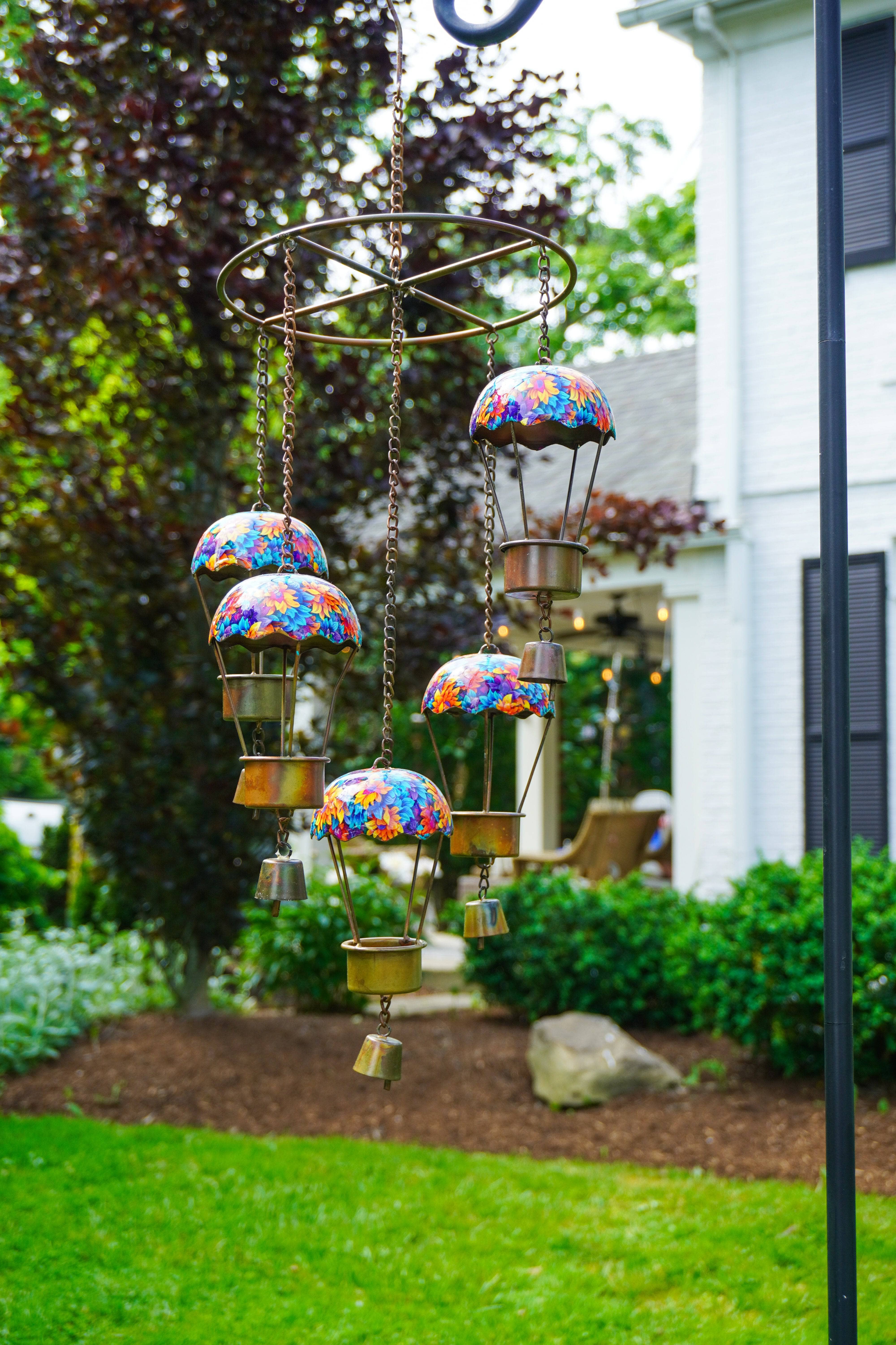 Floral Hot Air Balloon Nursery Mobile - Handmade Baby Crib Decor for Girls & Boys - Perfect for Baby Showers, Birthdays & Nursery Room Decorations