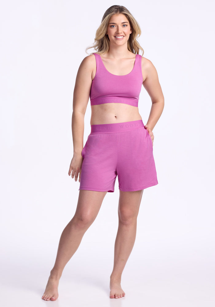 Poppy Lounge Shorts - Soft & Comfortable Wild Blossom Print Women's Sleepwear for Relaxing at Home or Yoga