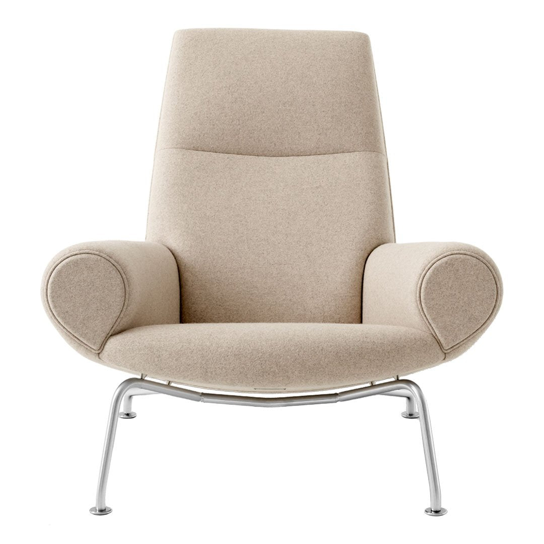 Erik Jørgensen Wegner Queen Chair - Mid Century Modern Lounge Chair with Teak Wood Frame & Leather Upholstery - Perfect for Living Room, Office or Reading Nook