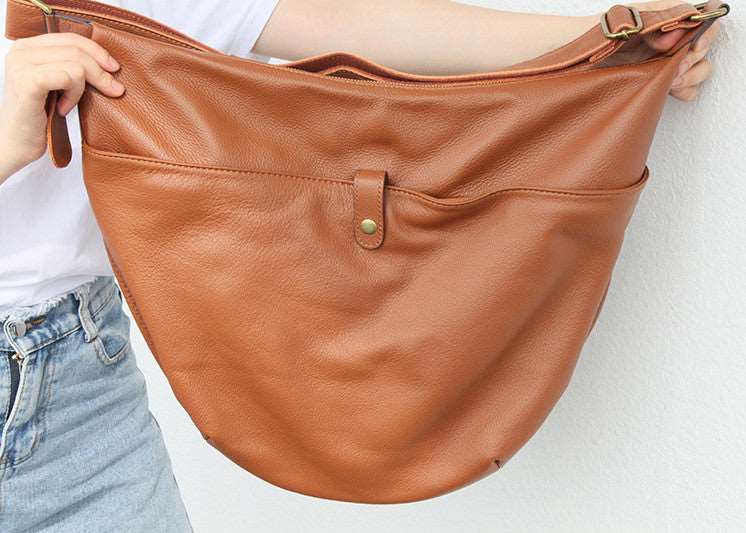 Premium Large Capacity Italian Leather Crossbody Bag for Women - Stylish & Durable Shoulder Bag for Work, Travel & Everyday Use