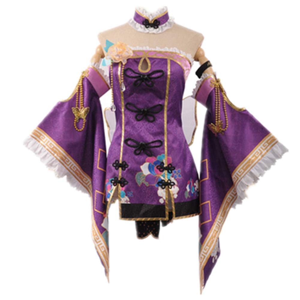 Suhero Anime LoveLive Ohara Mari Cheongsam Cosplay Costume - Halloween, Christmas, New Year Party Outfit for Anime Fans & Cosplay Events
