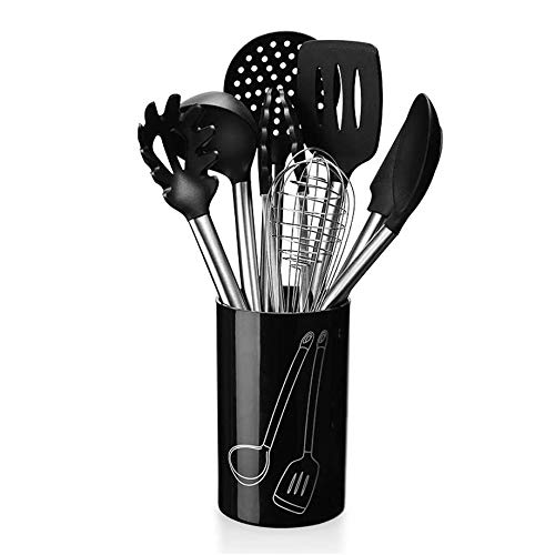 YXBDN 9-in-1 Silicone Kitchen Utensil Set - Non-Stick Spatula, Spoon, Turner & Cooking Tools with Heat-Resistant Handles for Baking, Frying & Everyday Cooking