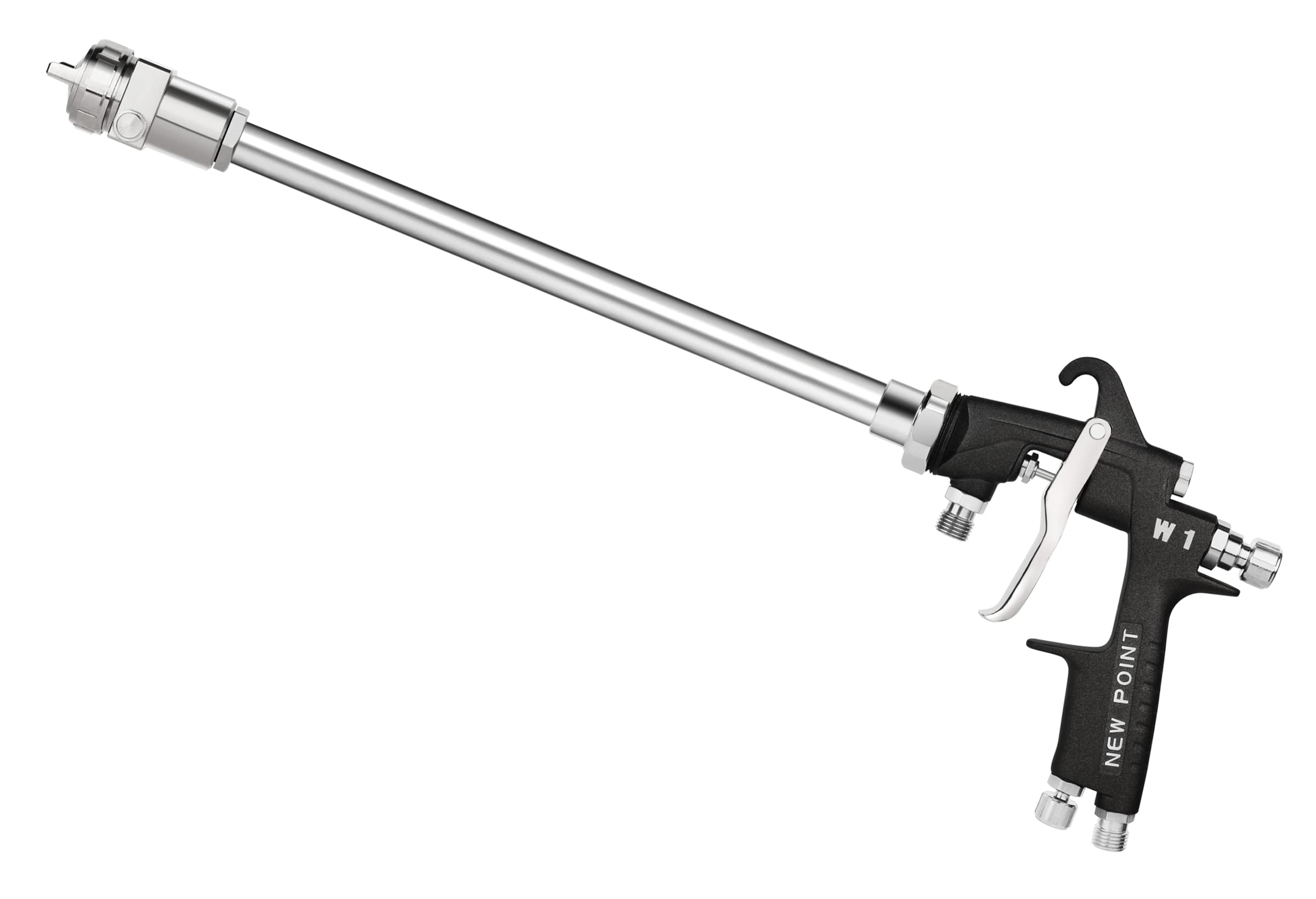50cm Extension Long Pole Spray Angle Air Spray Gun - High Efficiency Pressure Feed Paint Gun for House & Automotive Painting (2.5mm Nozzle, 0° Spray Angle) | Perfect for Wall, Ceiling, Fence & Car Body Painting Projects