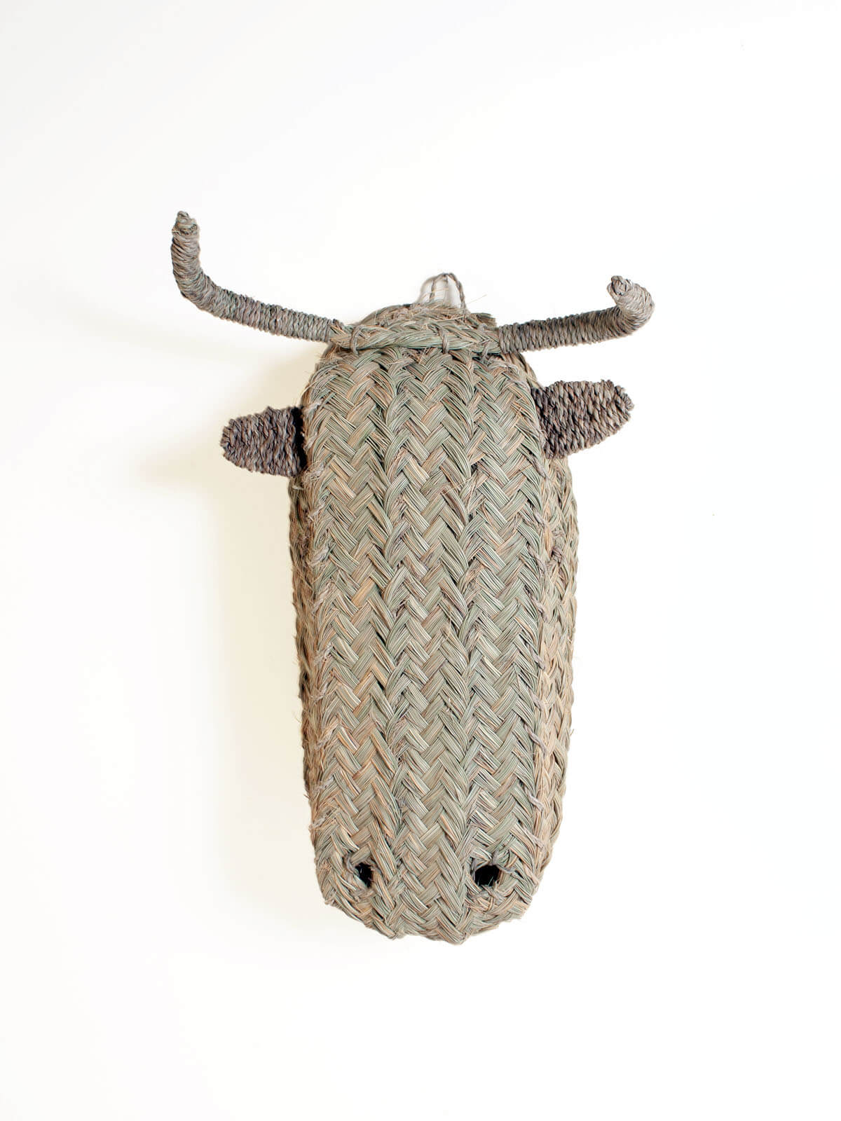 Handmade Woven Buffalo Head Wall Decor - Rustic Home & Cabin Decor - Perfect for Western Theme Rooms, Lodge Decor, and Farmhouse Style Interiors