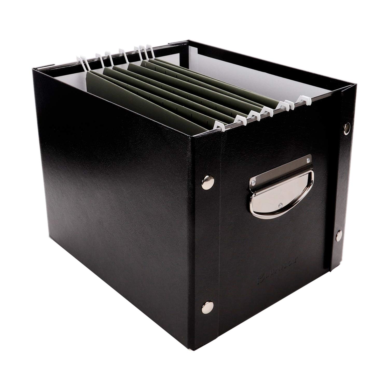 Snap-N-Store File Storage Box & Organizer - 2 Pack Black Letter Size (13.25 x 10.75 x 9.875 Inch) Portable Document File Boxes with Lids - Perfect for Office, School, College Students & Home Organization - Back to School Supplies & Office Storage Solution