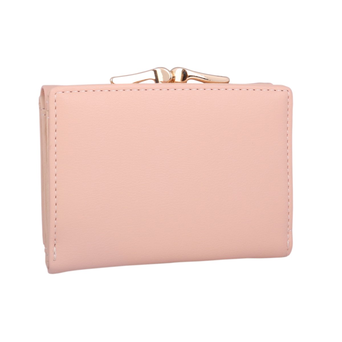 Women's Small Solid Color Kiss-Lock Clutch Wallet & Coin Purse - Light Pink | Elegant Evening Bag for Parties, Weddings & Date Nights