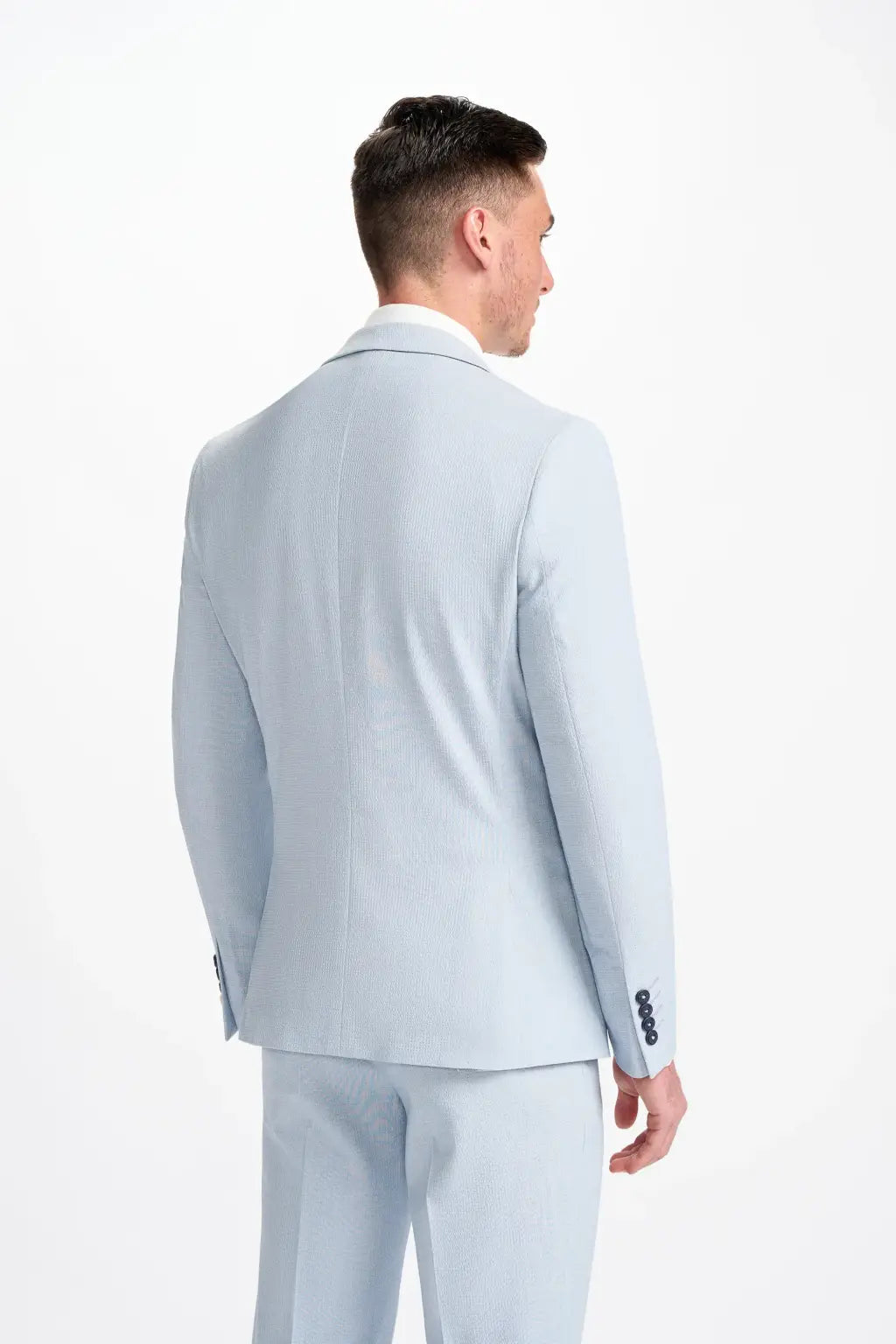 Cavani Men's Sky Blue Blazer Jacket - Slim Fit Formal Suit Coat for Business, Wedding & Special Occasions