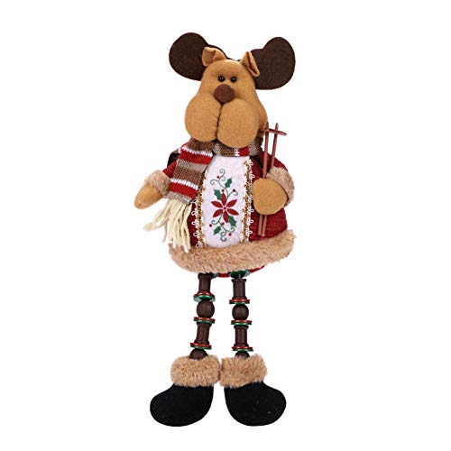 iBluelover Christmas Sitting Doll Figurine - 12.5 Inch Snowman Santa Reindeer Decor for Fireplace, Window, Table, Outdoor Yard | Xmas Tree Ornaments & Holiday Home Decorations - Perfect for Christmas Party, Gift Exchange & Festive Seasonal Display