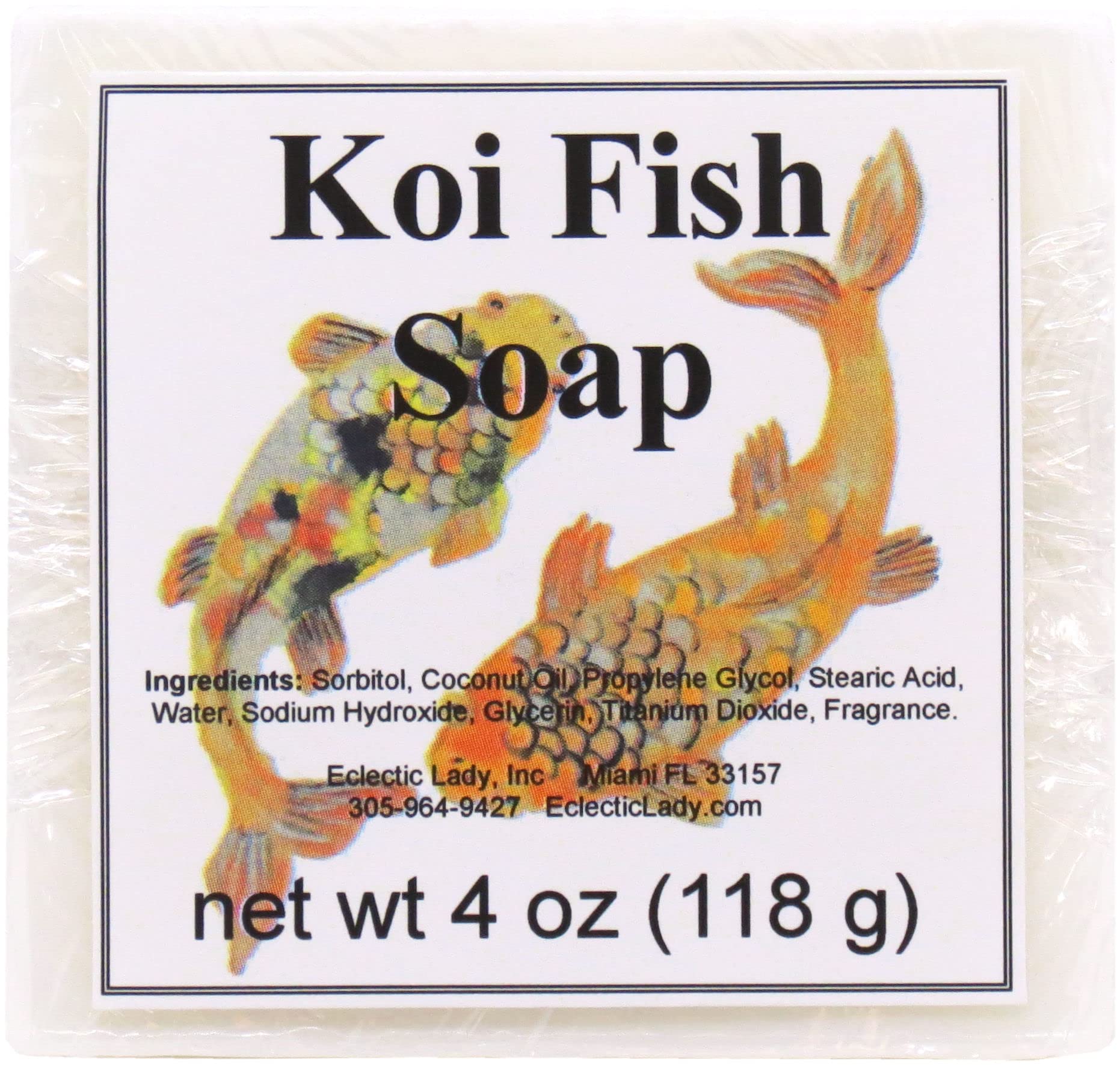 Dragon's Blood Scented Glycerin Soap with Koi Fish Design - Handmade Natural Soap for Sensitive Skin, Moisturizing & Exfoliating - Perfect for Bath, Spa, Gift & Home Decor