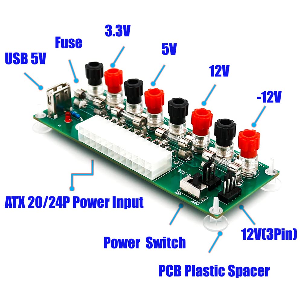 24-Pin ATX Power Supply Terminal to Adapter - High-Quality Computer Power Module & PCB Connector for PC Builds, Upgrades & Repairs - Perfect for Gaming Rigs, Workstations & DIY Computer Projects