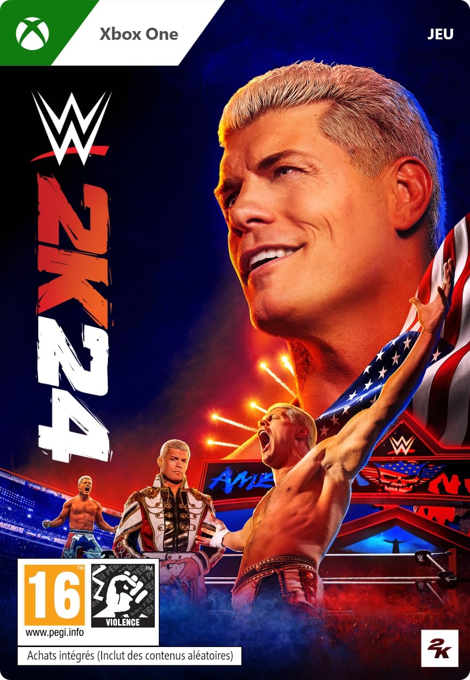 WWE 2K24 Xbox One Game - Digital Download Code | Play Wrestling Matches & Create Your Superstar | Perfect for WWE Fans & Gaming Enthusiasts