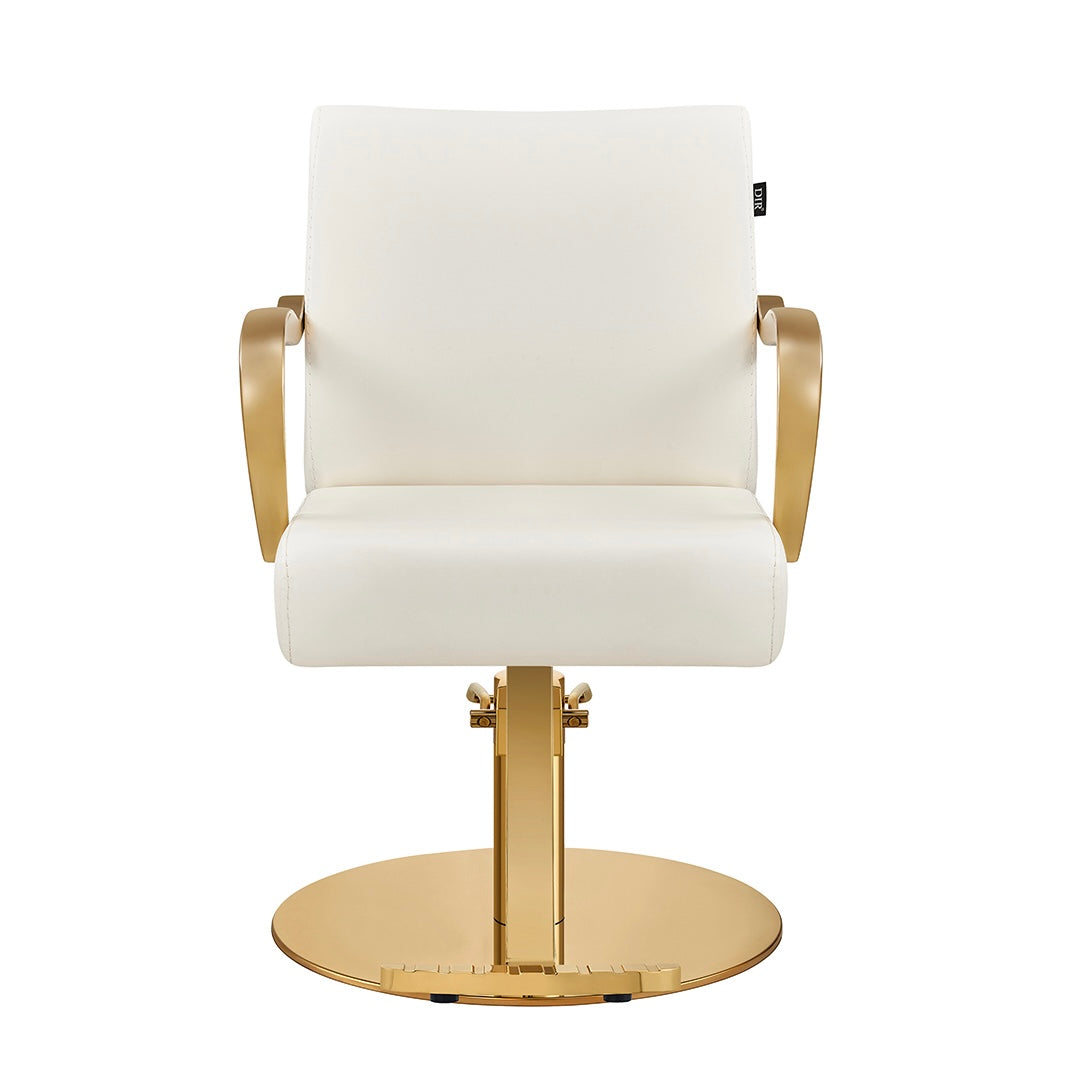 Premium Meteor Gold Salon Styling Chair - Professional Beauty Salon Stylist Chair with Adjustable Height & Swivel Base - Perfect for Hair Salons, Barber Shops & Home Styling Stations