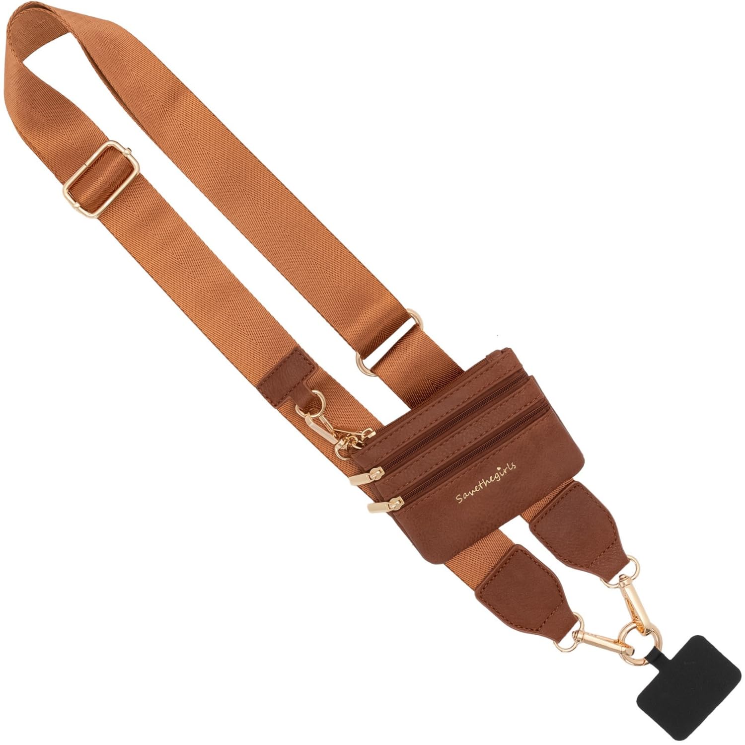 Clip & Go Cross Body Phone Strap with Zipper Wallet Pouch – Secure Phone Chain Purse Badge Holder for Hands-Free Convenience at Work, Travel, and Outdoor Adventures