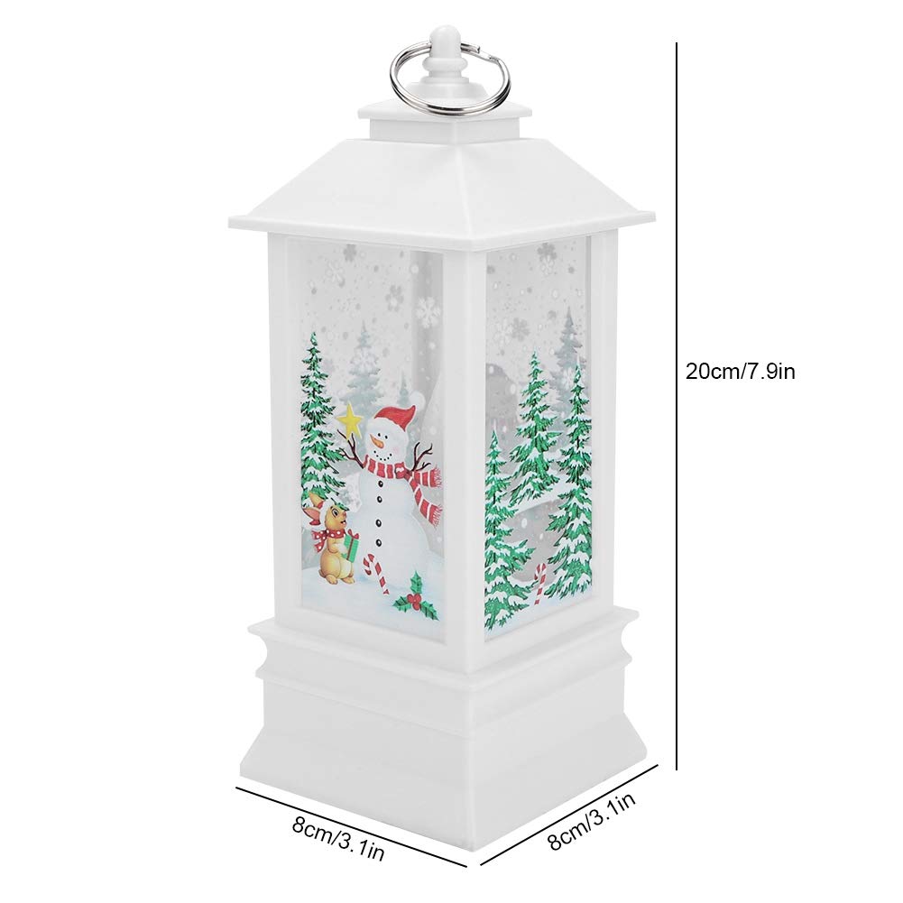 Christmas Snowman Candlestick Lantern - Decorative Candle Holder with LED Bulb for Home Table Decor, Holiday Gift & Winter Party Decoration (Large Size)