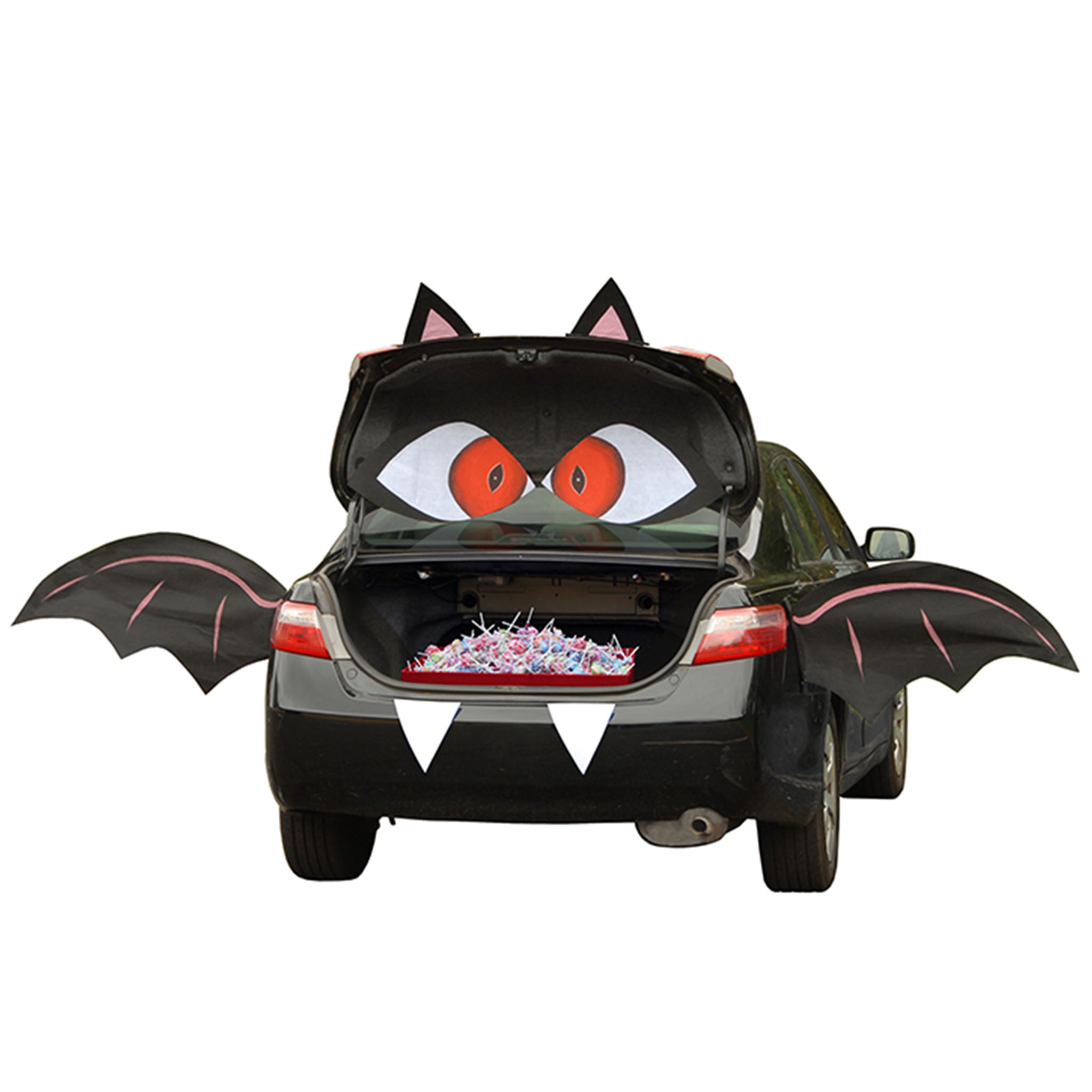 8 Piece Halloween Bat Car Decoration Kit - Spooky Window Clings & Decals for Car, Home, Office - Perfect for Halloween Party Decorations & Trick or Treating