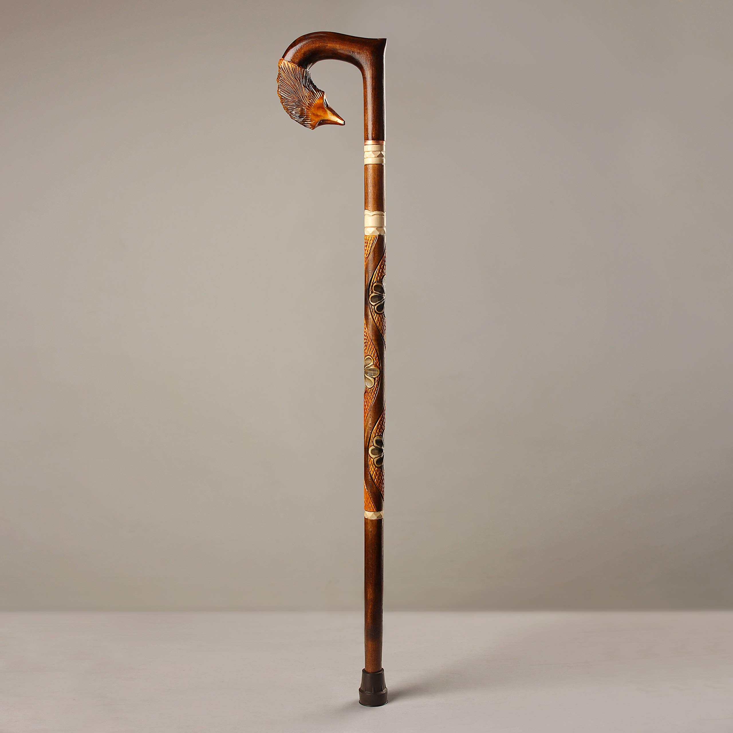 Orsus Hand Carved Wooden Walking Cane for Women - 36