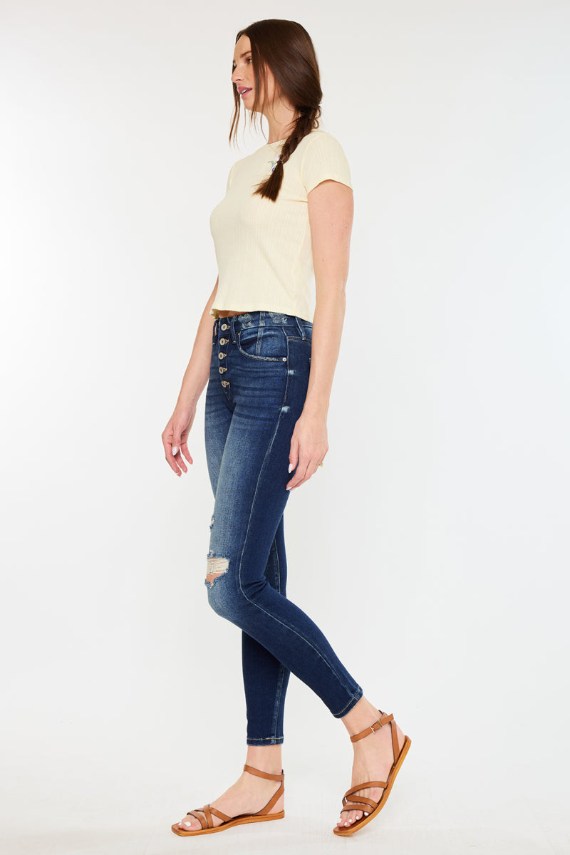 Novah High Rise Super Skinny Jeans for Women - Stretch Denim Pants Slim Fit Tummy Control - Perfect for Casual Wear, Night Out & Everyday Fashion