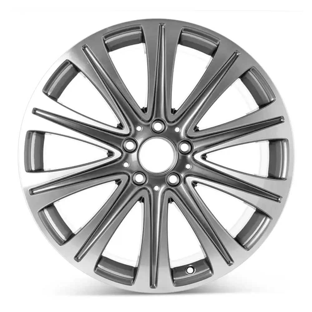 19 Inch Mercedes E Class Rear Wheel Replacement - Machined Silver Replica Rim 85611 | Perfect for Luxury Car Upgrades & Spare Parts