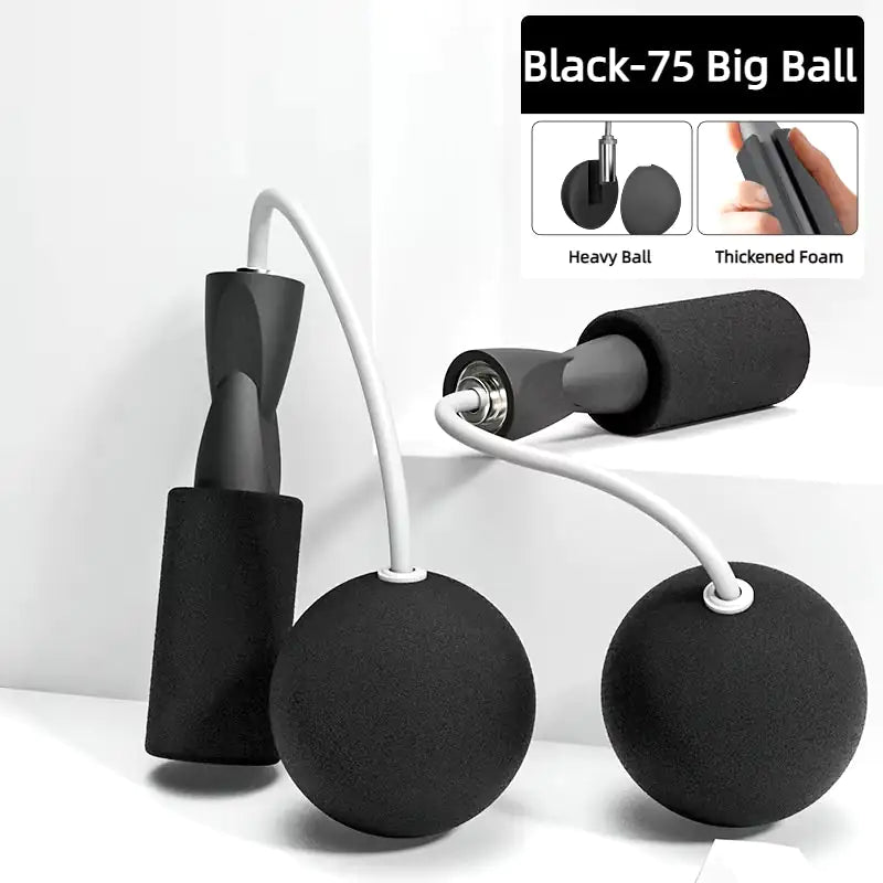 Wireless Jump Rope with Weighted Balls - Adjustable Smart Skipping Rope for Home Gym, Cardio Workout & Fitness Training - Perfect for Indoor Exercise, Weight Loss & CrossFit Training