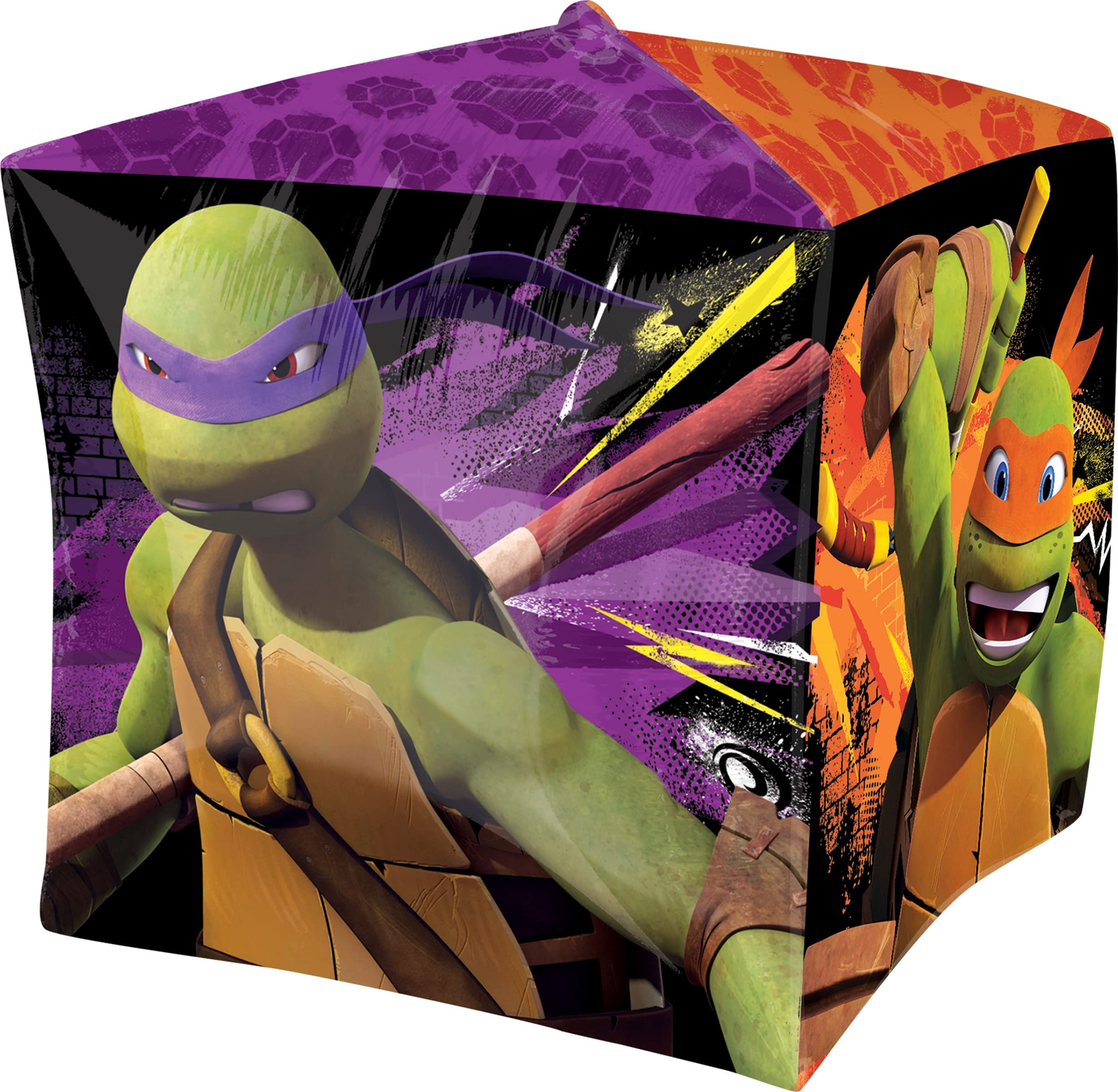 TMNT Teenage Mutant Ninja Turtles Party Decorations - 12pc Balloon Bouquet & Birthday Cubez Set for Kids' Birthday Party Decor, Baby Shower & Themed Events