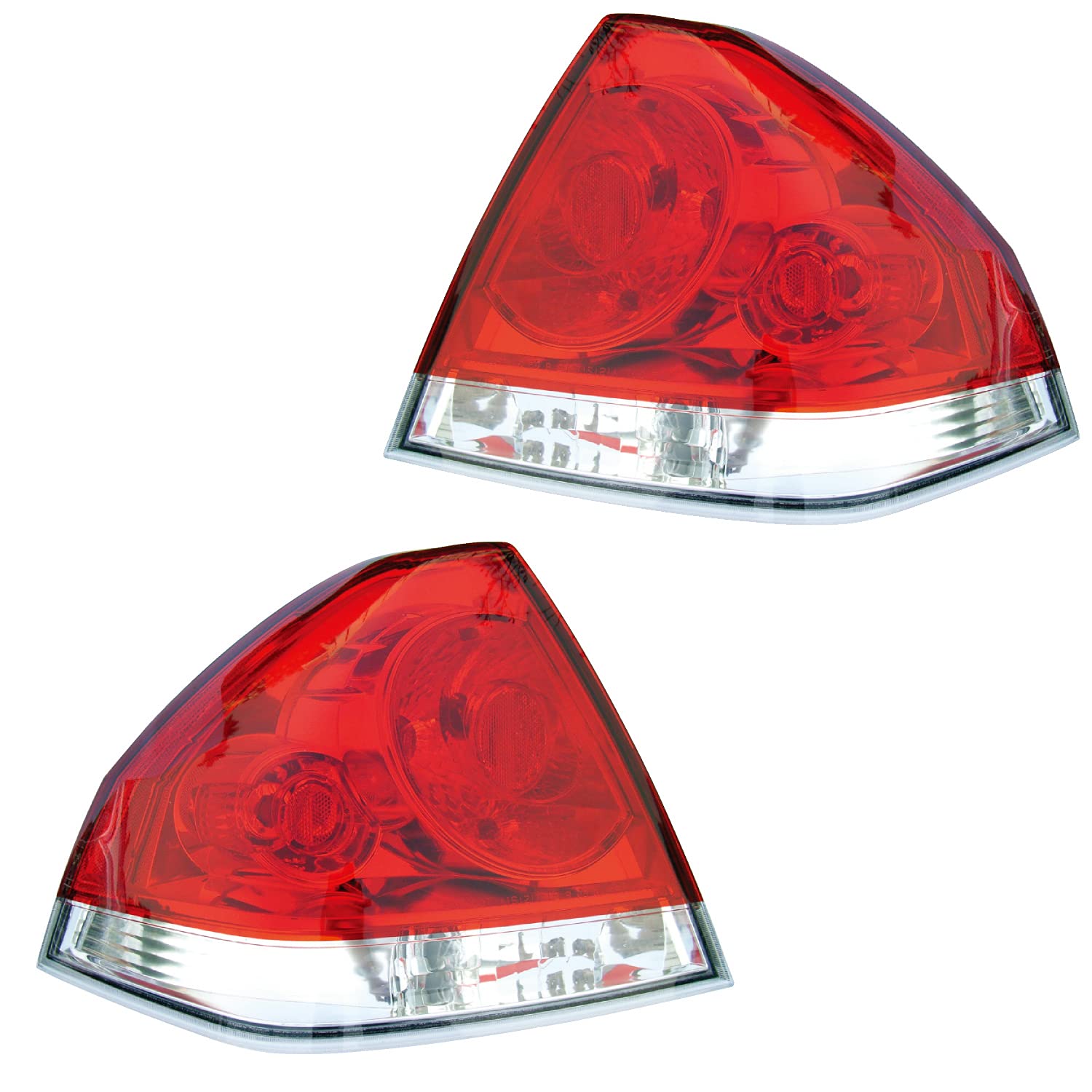 06-15 Chevy Impala Tail Lights Pair - Left Driver & Right Passenger Replacement Lamps - Perfect for Night Driving & Car Customization