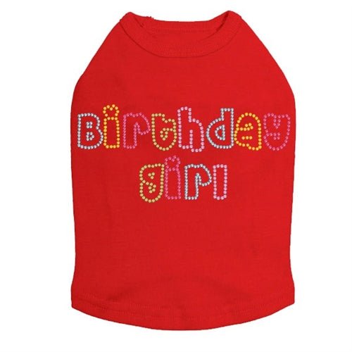 Birthday Girl Multicolor Dog Tank Top - Fun & Vibrant Pet Apparel for Birthday Parties & Special Occasions