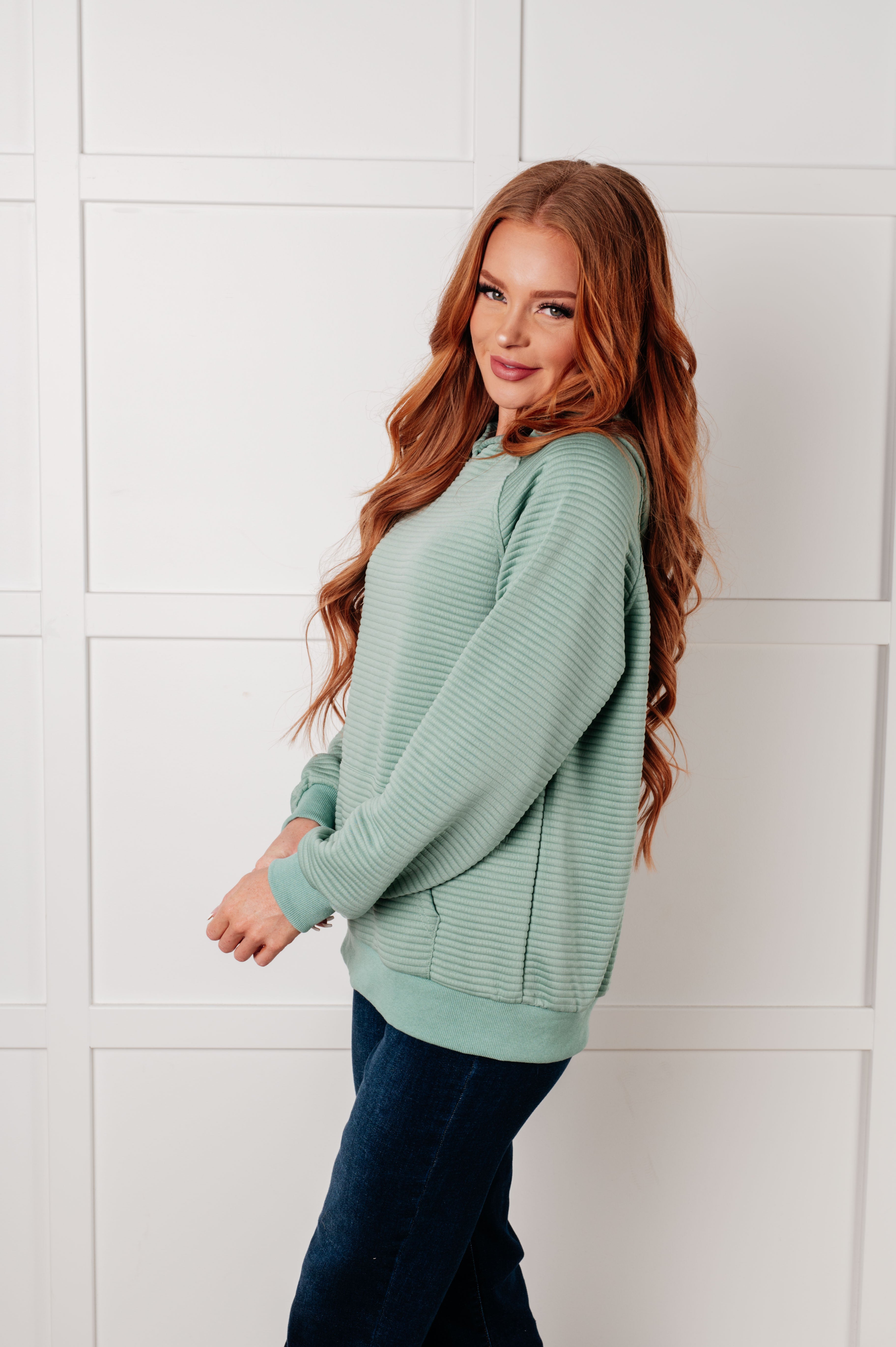 Green Crosswalk Textured Hoodie for Men & Women - Stylish Streetwear for Urban Fashion & Casual Outfits