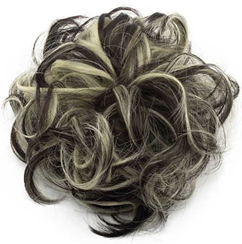 dark brown mix bleach blonde