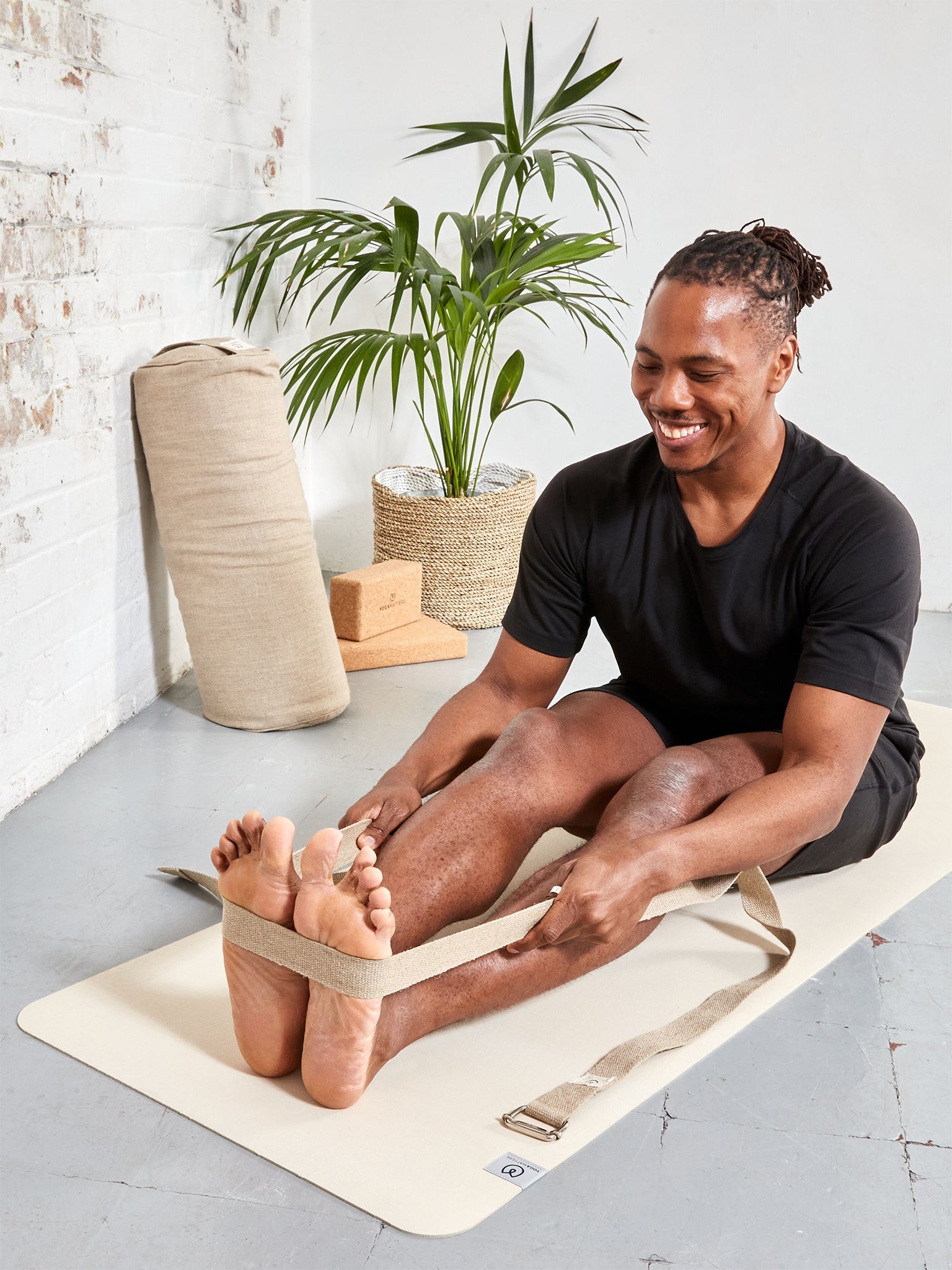 Yogamatters Natural Hemp Yoga Belt - Box of 20 for Stretching, Flexibility & Yoga Poses - Perfect for Home, Studio & Travel Use
