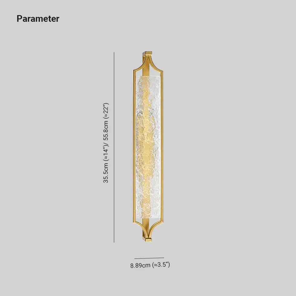Water Grain LED Gold Bathroom Wall Lights - Modern Vanity Sconce Lighting for Bathroom, Powder Room & Dressing Area - Perfect for Ambient Lighting & Makeup Application
