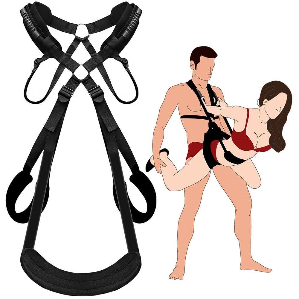 Premium BDSM Sex Swing for Couples - Adjustable Bondage Sling with Waist Straps, Heavy-Duty Sex Restraints Holds Up to 300Lbs, Perfect for Bedroom Intimacy and Spicing Up Your Relationship