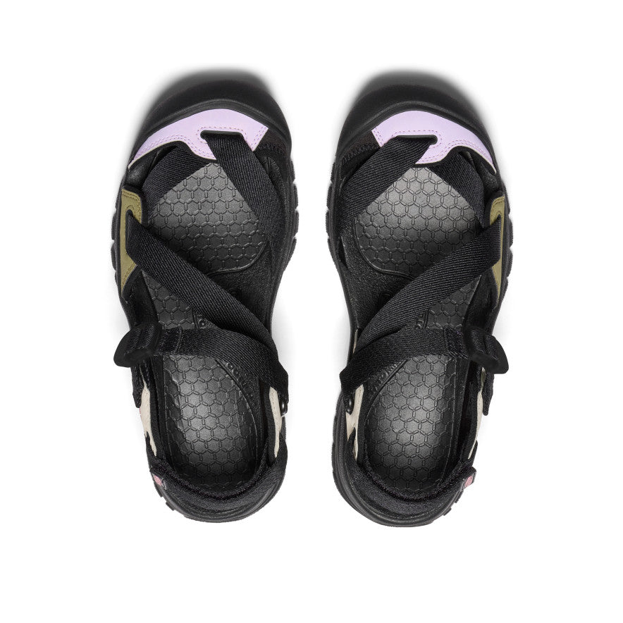 Zerraport II Women's Sandals | Silver Lining & Black | Comfortable Walking Shoes for Beach, Travel & Summer Outfits