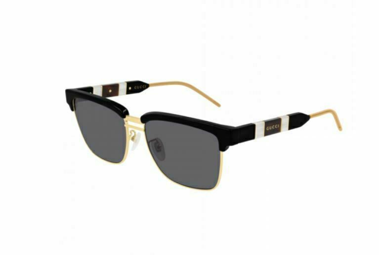 Gucci GG 0603S 001 Black/Gray Polarized Sunglasses for Women & Men - Luxury UV Protection Shades for Driving, Beach & Outdoor Fashion