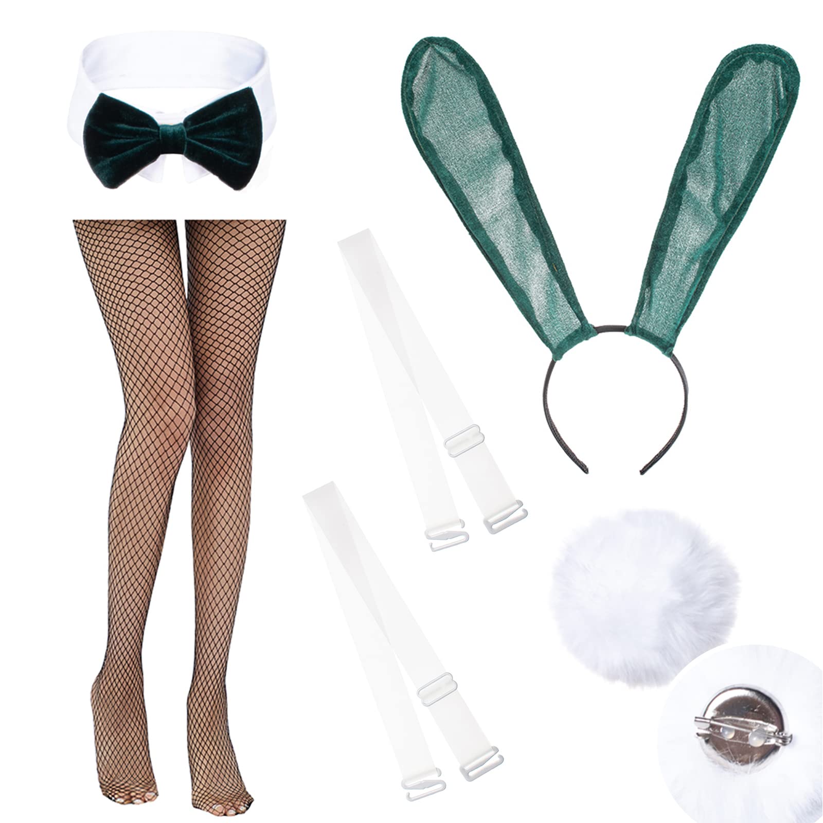 Anime Women's Bunny Costume - Full Bodysuit with Headband & Stockings Set for Halloween Cosplay & Party Outfits | Perfect for Anime Conventions, Themed Parties & Costume Events