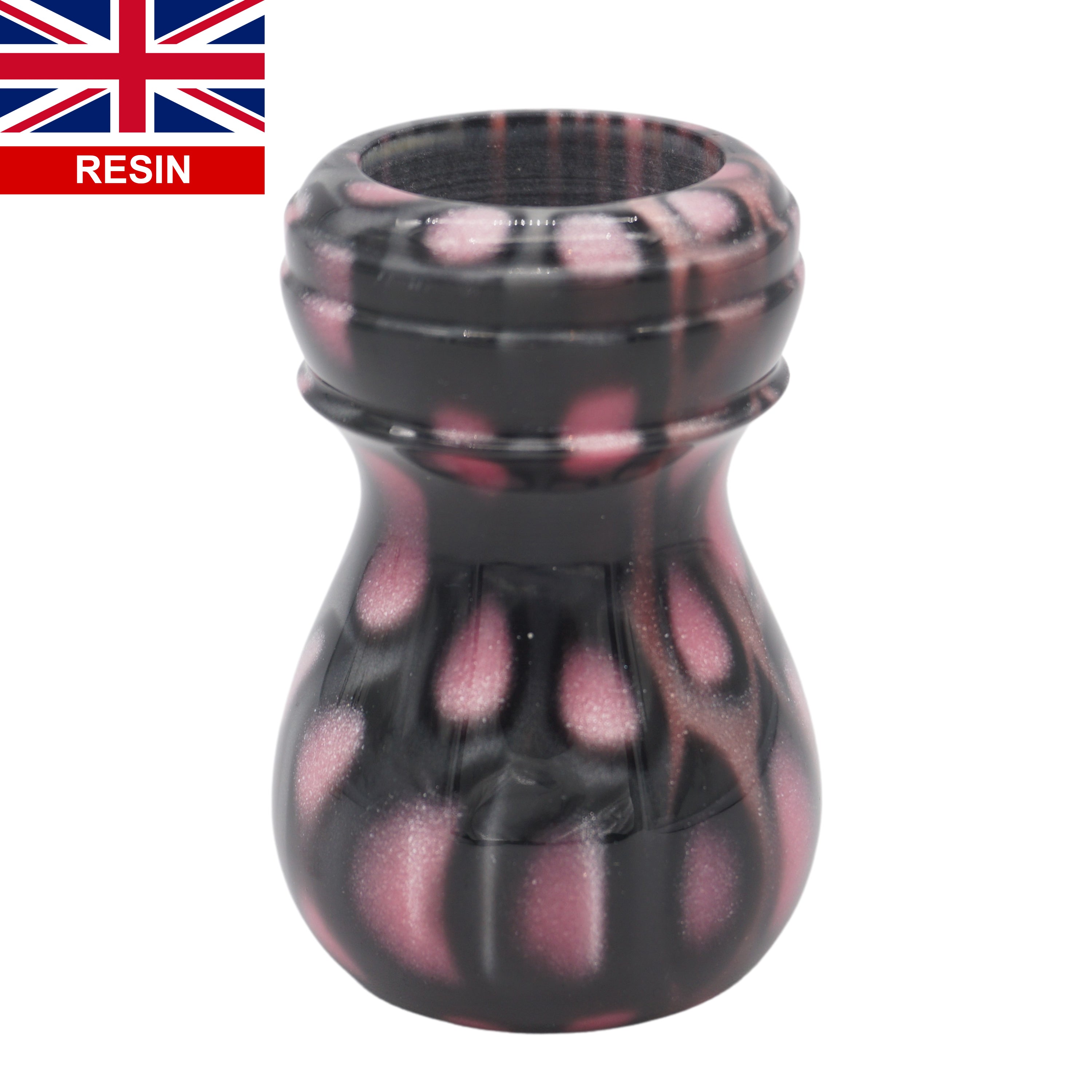 Pink Tigris Perla Handcrafted Shaving Brush Handle - Premium Wooden Handle for 24mm & 26mm Shaving Brush Knots - Perfect for Wet Shaving, Grooming Kits & Luxury Bathroom Essentials