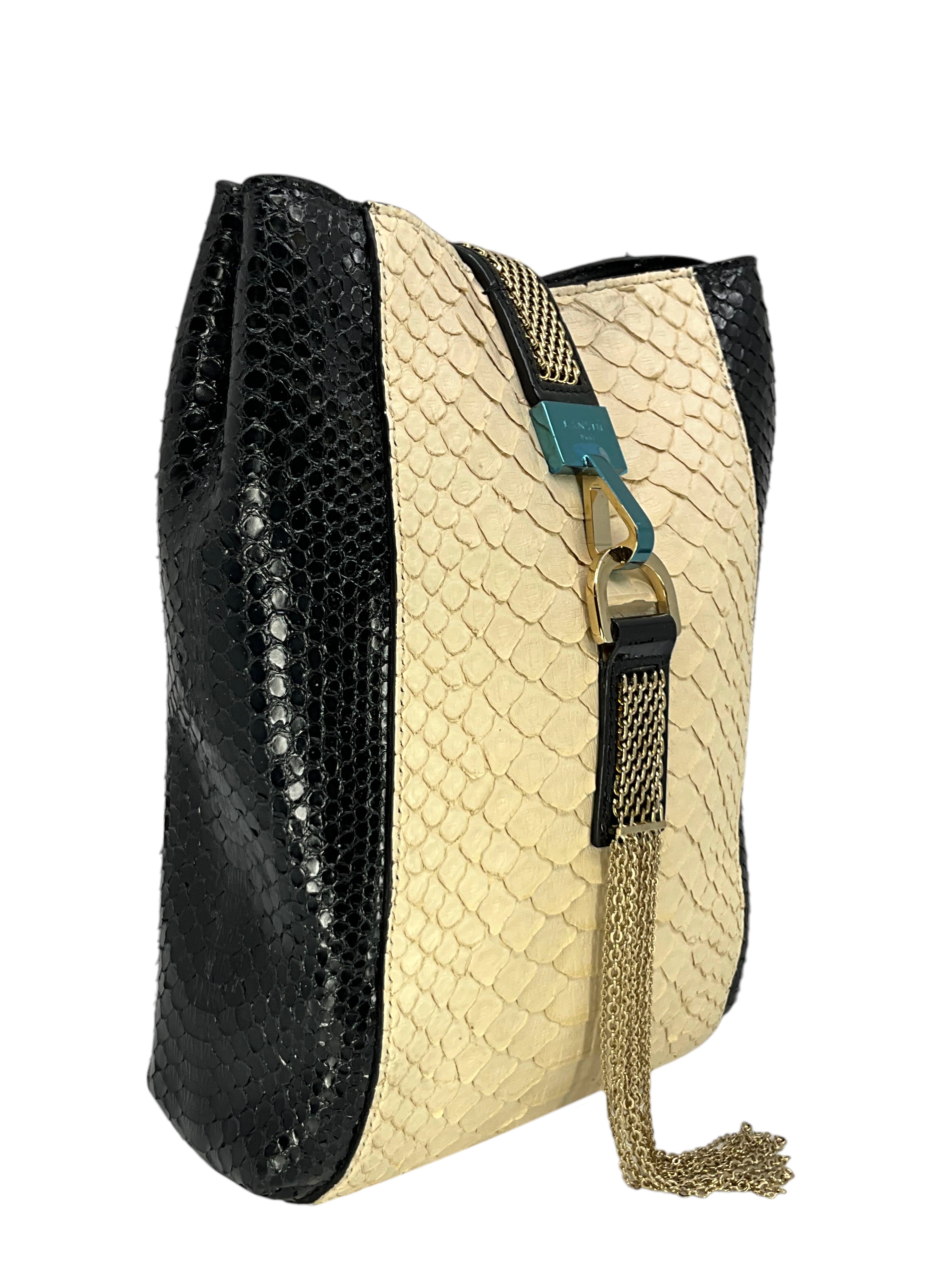 LANVIN Python Snakeskin Dress Bag - Luxury Designer Handbag for Women | Perfect for Evening Parties, Weddings & Special Occasions