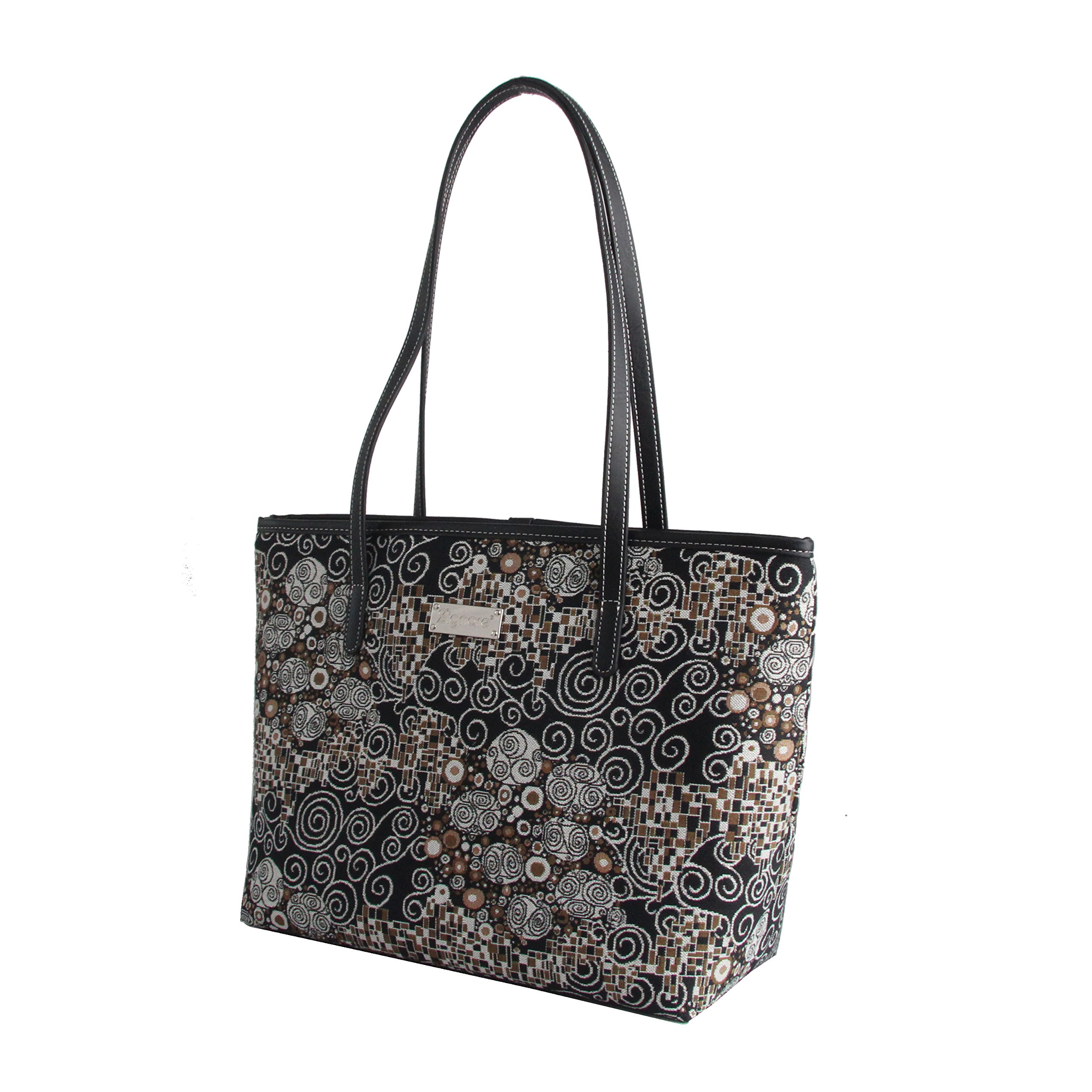 Signare Stylish Tapestry Shoulder Tote Bag for Women - Fashionable Work & Travel Purse | Perfect for Office Commute, Weekend Getaways & Daily Use