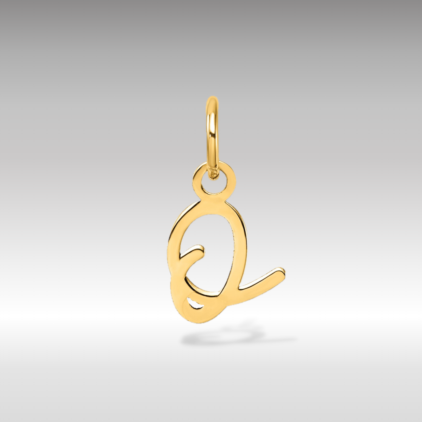 Gold Script Letter O Small Initial Pendant Necklace - Model XNA1467Y - Perfect for Personalized Gifts, Birthdays & Anniversaries