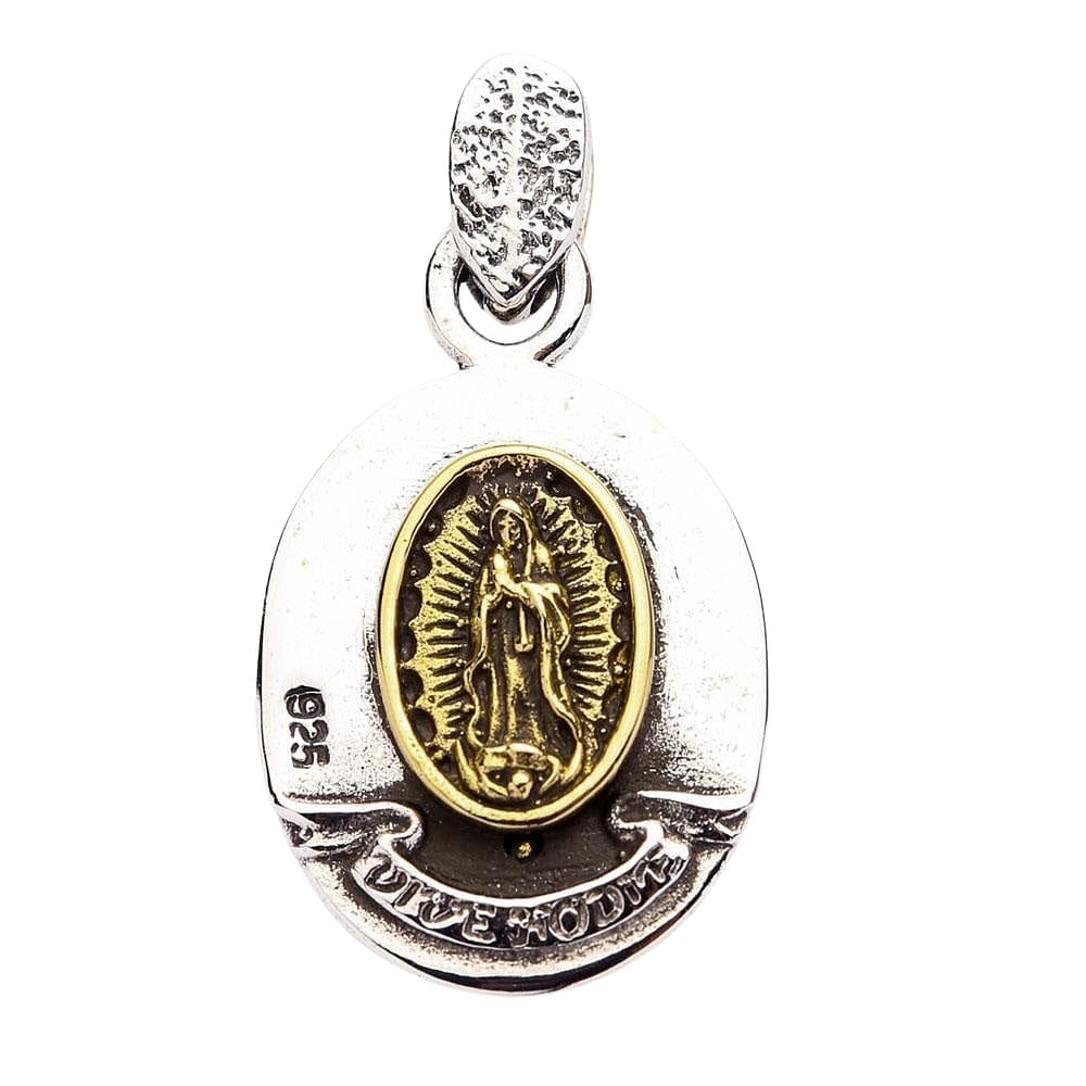 Rosary Praying Hands Sterling Silver Gothic Pendant Necklace - Religious Jewelry for Prayer, Meditation & Spiritual Protection