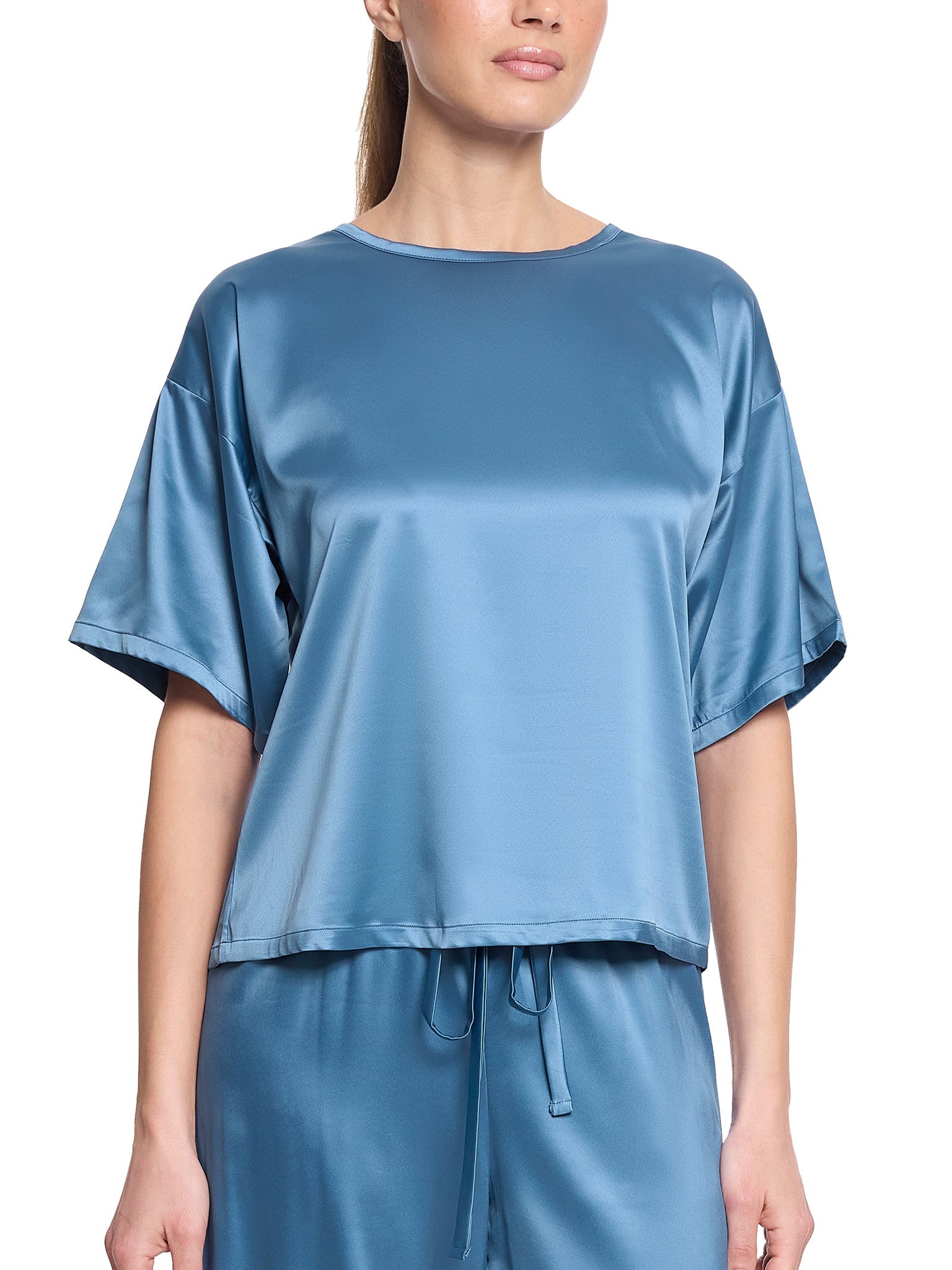 Silk Satin Sleep Tee for Women - Soft & Comfortable Nightwear for Lounge & Sleep - Perfect for Relaxing at Home or Traveling