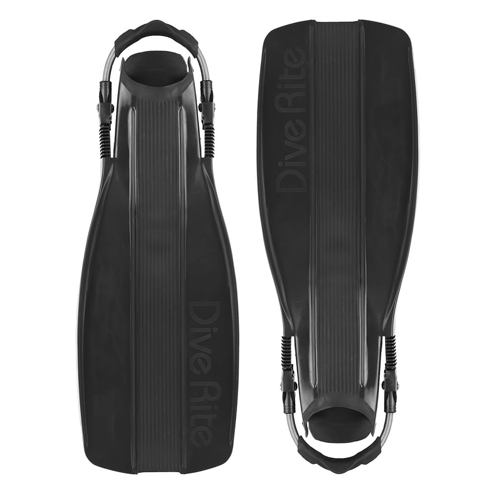 Dive Rite XT Scuba Diving Fins with Swivel Stainless Steel Spring Straps - Professional Swim Fins for Snorkeling, Spearfishing & Underwater Exploration